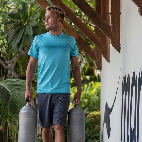 Fourth Element Rashguard Hydro-T Short Sleeve Azure Blue męski (HYOPSSM01)